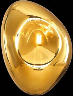Mabell wandlamp van glas, goud goud, zwart