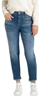 Mac Blauw-Medium Slim-Fit Jeans MAC , Blue , Dames - XS