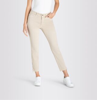 Mac Dream Chic mid waist slim fit cropped jeans met ritsdetail Zand - 34/L27