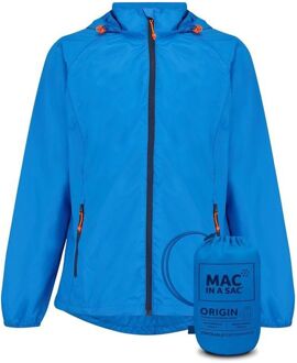 Mac in a Sac Mias Origin Rain Jacket Junior blauw - zwart - 128/140