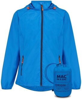 Mac in a Sac Mias Origin Rain Jacket Junior blauw - zwart - 128-140