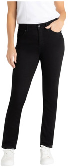 Mac Klassieke zwarte denim jeans met reguliere pasvorm MAC , Black , Dames - S