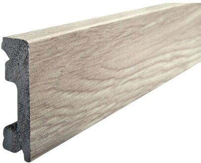 Mac Lean Hoge Plint Classic Click - Lichtgrijs Eiken - Kunststof - 200cm - 15x50mm