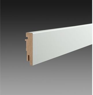 Mac Lean Hoge Plint Classic Robuust - Wit - 240cm - 18x75mm