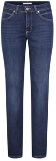 Mac Melanie straight fit jeans met stretch Indigo - W38/L32