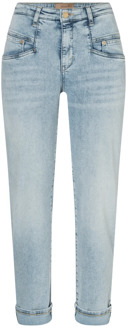 Mac Mid waist tapered jeans met lichte wassing Indigo - 38/L28