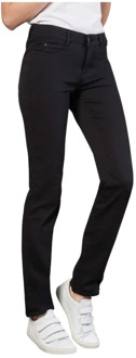 Mac Skinny Cropped Jeans met Ritsdetail MAC , Black , Dames - 2Xl,Xl,M,Xs