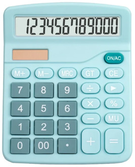 Macaron blue pink 12 Digit Desk Solar Calculator Large Buttons Financial Business Accounting Tool big buttons for school student