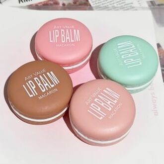 Macaron Moisturizing Lip Balm - 4 Flavors 04# Papaya - 4.3g