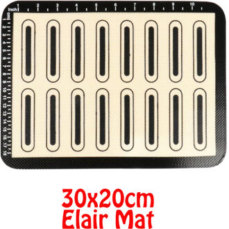 Macaron Siliconen Bakken Mat Pad Tapijt 40x3 0/60X40 Non-stick Oven Koken Deeg Rolling Mat tool Bakvormen Pastry Accessoires 30x20cm 16Elair