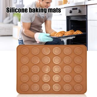 Macaron Siliconen Bakken Matten Anti-aanbak 30 Capaciteit Macaron Vel Herbruikbare Bakvorm Voor Dessert HVR88