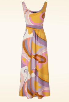 Macie maxi jurk in sixties lavender Paars/Multicolour