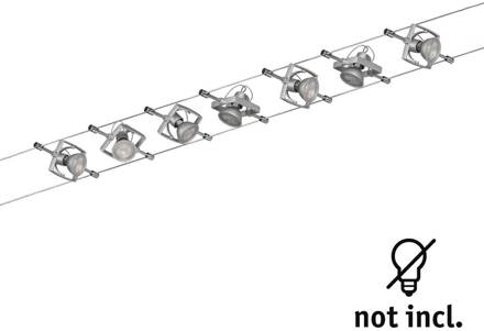 MacII 94152 Kabelsysteem compleet GU5.3 70 W LED Chroom (mat)