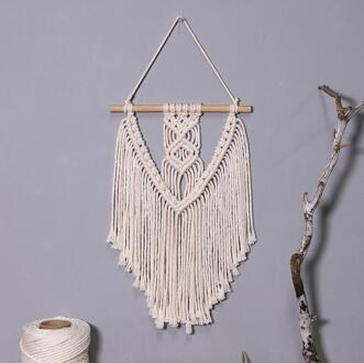Macrame Muur Opknoping Decor, Boho Chic Art Geweven Tapijt Voor Nursery Slaapkamer Appartement Inrichting
