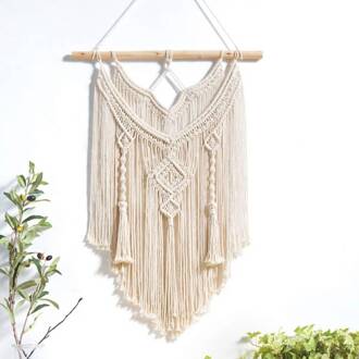 Macrame Muur Opknoping Wandtapijten Muur Decor Boho Chic Bohemian Geweven Woondecoratie 88*50Cm