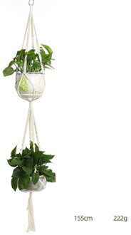 Macrame Plant Hanger Handgemaakte Bloempot Hanger Voor Muur Decor Countyard Tuin Plant Houder Mand Pot Houder Tuingereedschap DL-C-67