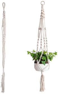 Macrame Plant Hangers Indoor Outdoor Bloem Opknoping Mand Hennep Touw 4 Benen