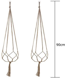 Macrame Plant Hangers Opknoping Mand Opknoping Plant Houder Bohemian Decor Plant Горшок Для Цветов 2 stk