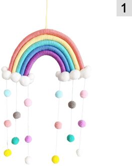 Macrame Regenboog Wolken Tapijt Muur Opknoping Decor Diy Handgemaakte Geweven Ambachten Photo Prop Thuis Kamer Decoratie 1