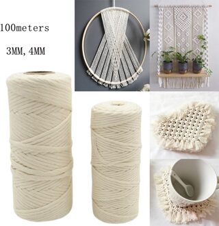Macrame Touw Enkele Draad Touw Wit Macrame Katoenen Touw Voor Muur Opknoping Diy Dream Catcher Katoenen Touw 4mm