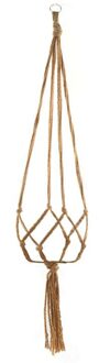 Macrame Touw Plant Hanger Mand Bloempot Opknoping Houder Tuin Decor Bloempot Henneptouw Opknoping Netto 122cm