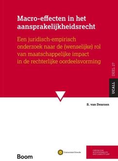 Macro-effecten in het aansprakelijkheidsrecht -  S. van Deursen (ISBN: 9789462120129)