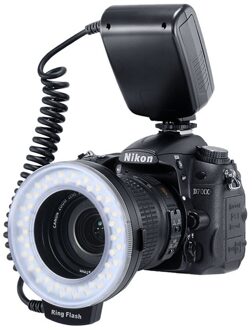 Macro LED Ring Flash Bundel Met 8 Adapter Ring Voor Nikon Olympus Panasonic DSLR Camera Flash V HD130 Fotografische accessoires