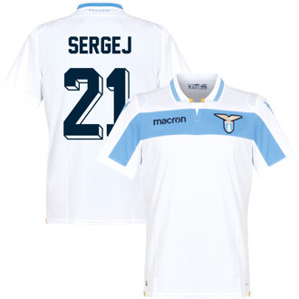 Macron Lazio Roma Shirt Uit 2018-2019 + Sergej 21 (Fan Style)