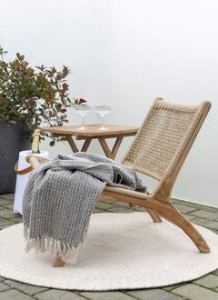 Macy vloerkleed zand - Ø 120 cm Beige