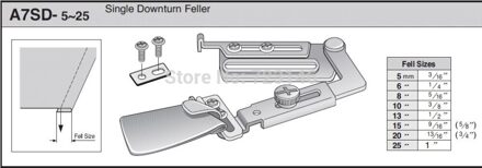 Made In Taiwan Stiksteek Vlecht Of Tape Rechte Enkele Neergang Feller A7SD 5/16 8Mm 3/8 10Mm 1/2 13mm 1 25Mm