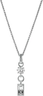 'Madelyn' Dames 925 Sterling Zilveren Set: Ketting + Oorbellen + Ring - Zilver SET-7583 - Q