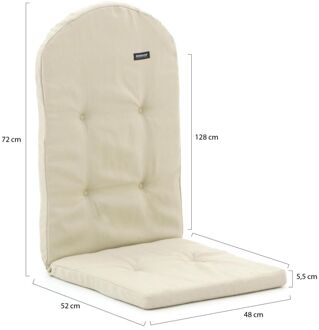 Madison adirondack kussen t.b.v. bearchair 128x48cm - Laagste prijsgarantie! Taupe