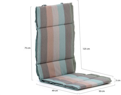 Madison Fiber tuinkussen hoog 125x50cm - Laagste prijsgarantie! Grijs