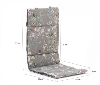 Madison Fiber tuinkussen hoog 125x50cm - Laagste prijsgarantie! Grijs