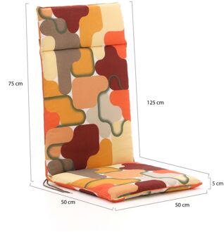 Madison Fiber tuinkussen hoog 125x50cm - Laagste prijsgarantie! Grijs