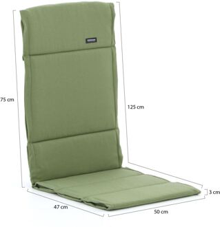 Madison Fiber tuinkussen hoog 125x50cm - Laagste prijsgarantie! Groen