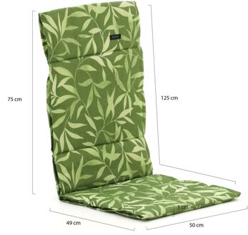 Madison Fiber tuinkussen hoog 125x50cm - Laagste prijsgarantie! Groen