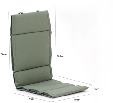 Madison Fiber tuinkussen hoog 125x50cm - Laagste prijsgarantie! Groen