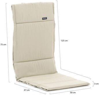 Madison Fiber tuinkussen hoog 125x50cm - Laagste prijsgarantie! Taupe