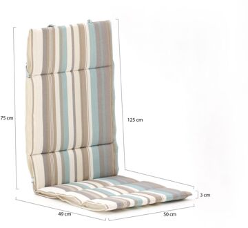 Madison Fiber tuinkussen hoog 125x50cm - Laagste prijsgarantie! Taupe