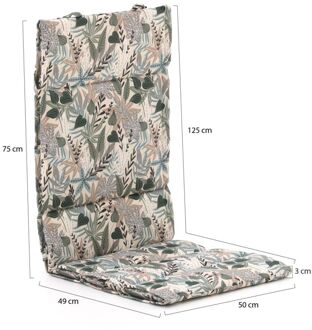 Madison Fiber tuinkussen hoog 125x50cm - Laagste prijsgarantie! Taupe