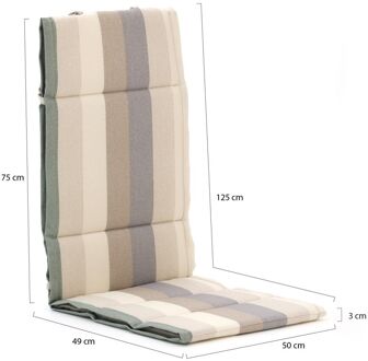 Madison Fiber tuinkussen hoog 125x50cm - Laagste prijsgarantie! Taupe