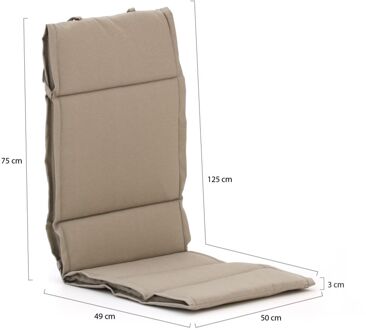 Madison Fiber tuinkussen hoog 125x50cm - Laagste prijsgarantie! Taupe