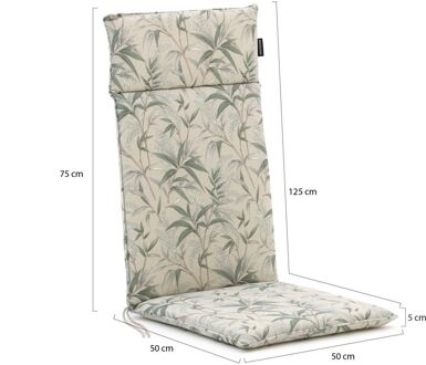 Madison Fiber tuinkussen hoog 125x50cm - Laagste prijsgarantie! Wit