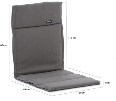 Madison Fiber tuinkussen laag 110x50cm - Laagste prijsgarantie! Grijs