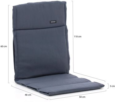 Madison Fiber tuinkussen laag 110x50cm - Laagste prijsgarantie! Grijs