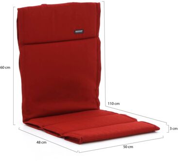 Madison Fiber tuinkussen laag 110x50cm - Laagste prijsgarantie! Rood