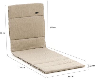Madison Fiber tuinkussen voor ligbed 200x65cm - Laagste prijsgarantie! Taupe