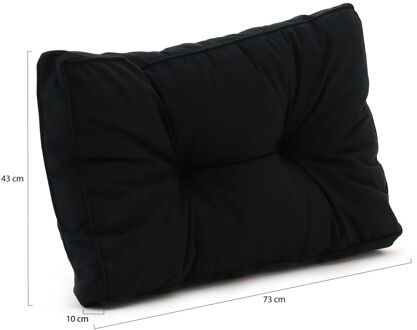 Madison Florance loungekussen rug ca. 73x43cm - Laagste prijsgarantie! Zwart
