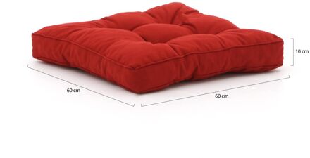 Madison Florance loungekussen zit ca. 60x60cm - Laagste prijsgarantie! Rood